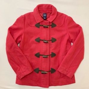 GAP Pink Wool Blend Toggle Coat
